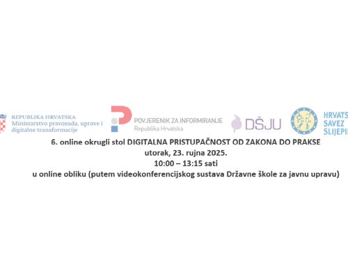 Održan šesti online okrugli stol „Digitalna pristupačnost od zakona do prakse“